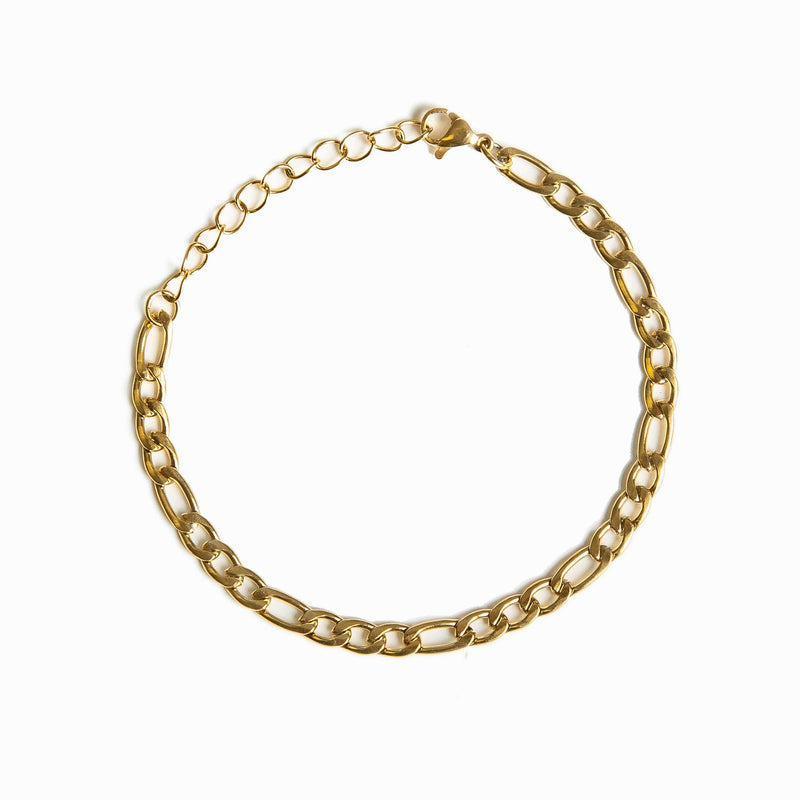 Figaro Bracelet - Gold
