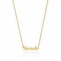 Customised Name Pendant Chain - Gold (Font 3)