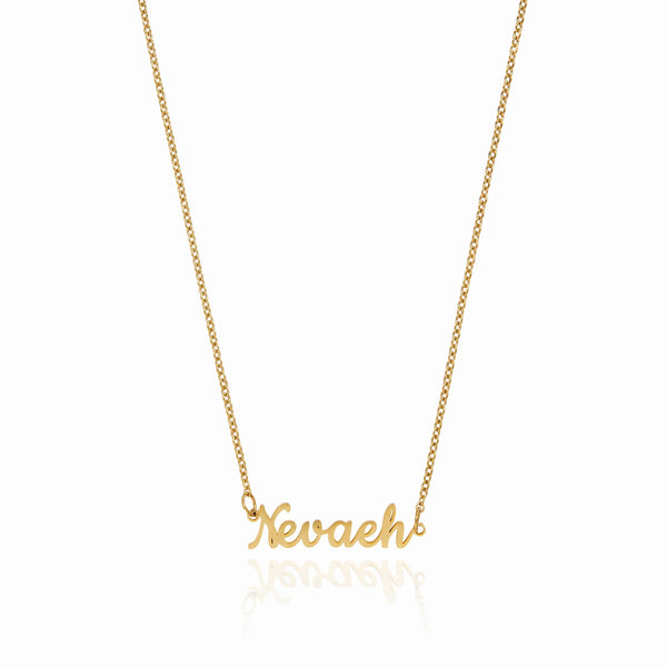 Customised Name Pendant Chain - Gold (Font 3)