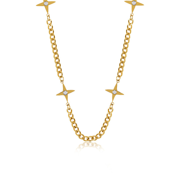 Four Point Necklace - Gold