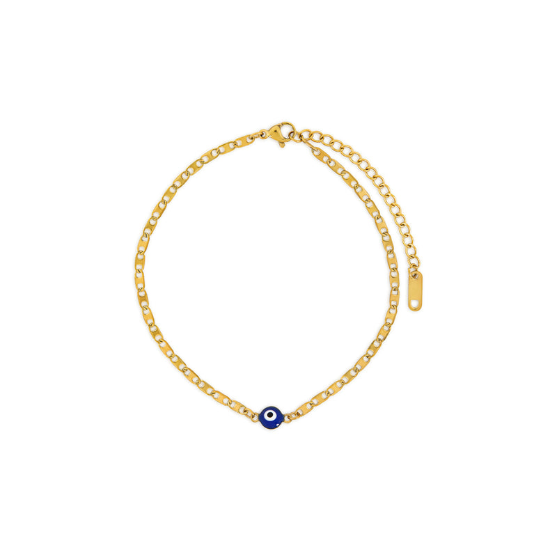 Evil Eye Anklet - Gold