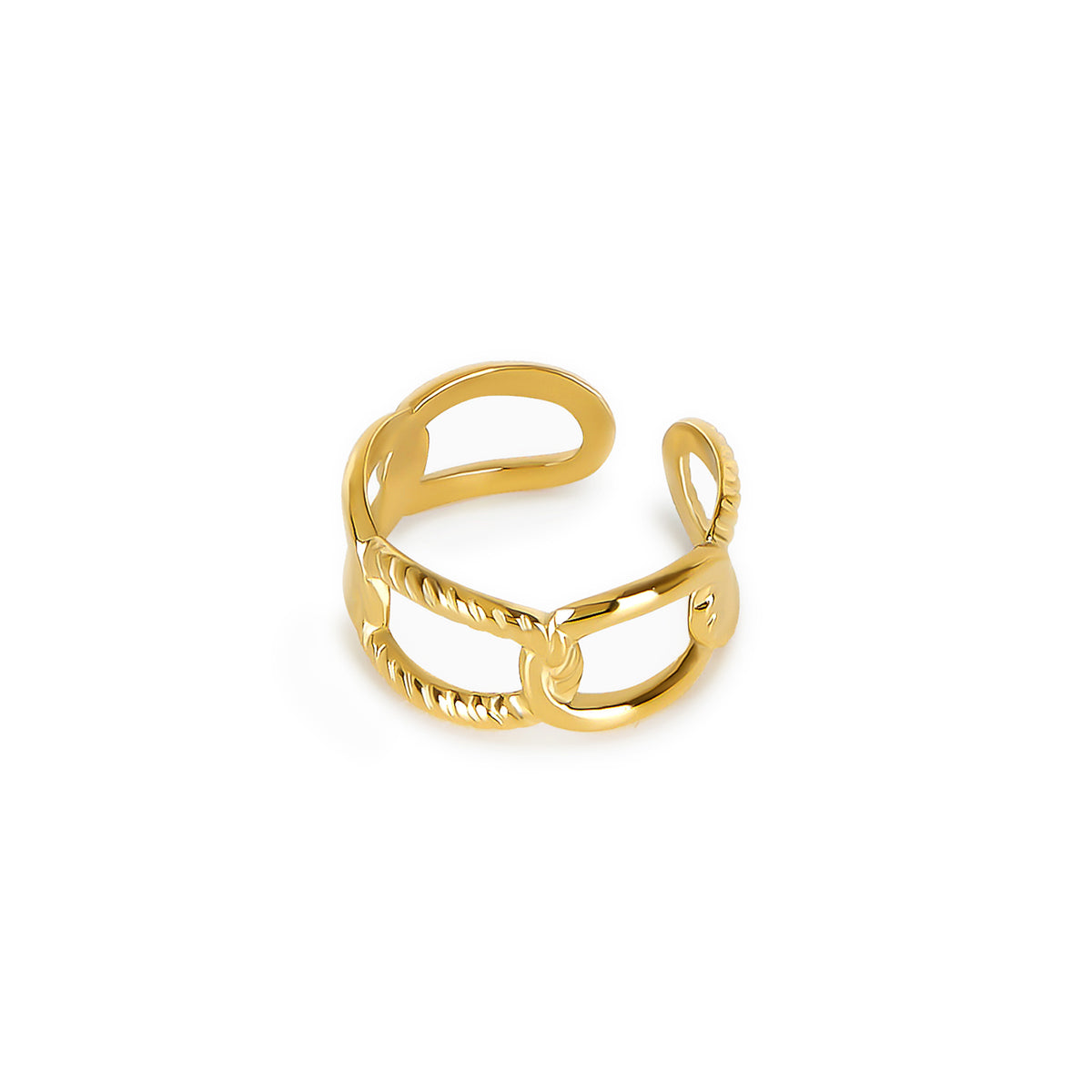 Coco Adjustable Linked Ring - Gold – US Nevaeh