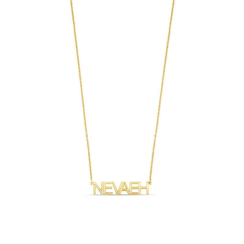 Customised Name Pendant Chain - (Font 21)