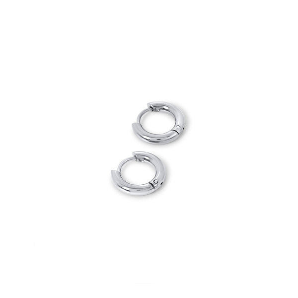 Huggie Hoop Earrings - Silver