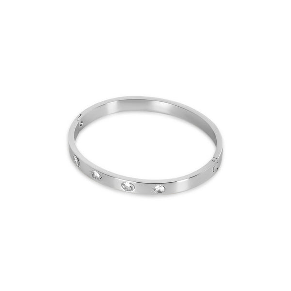 Multi Shape Stone Bracelet - Silver