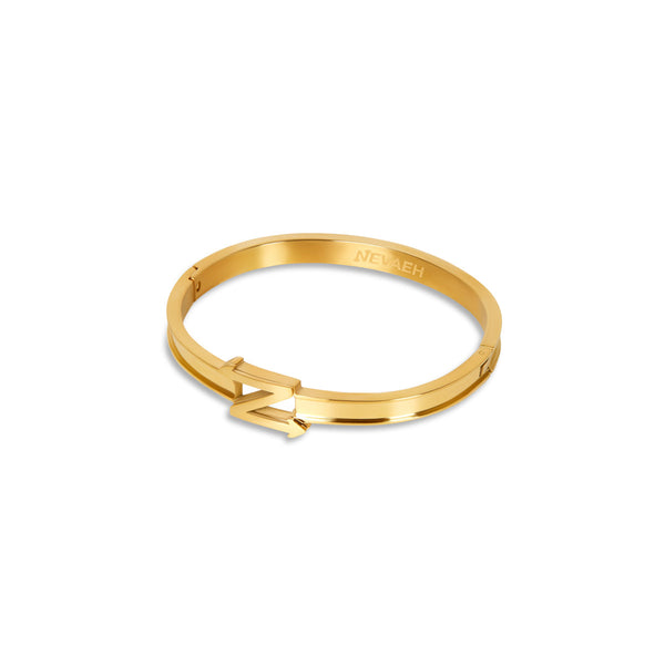 Nevaeh Customised Bangle 1 - Gold