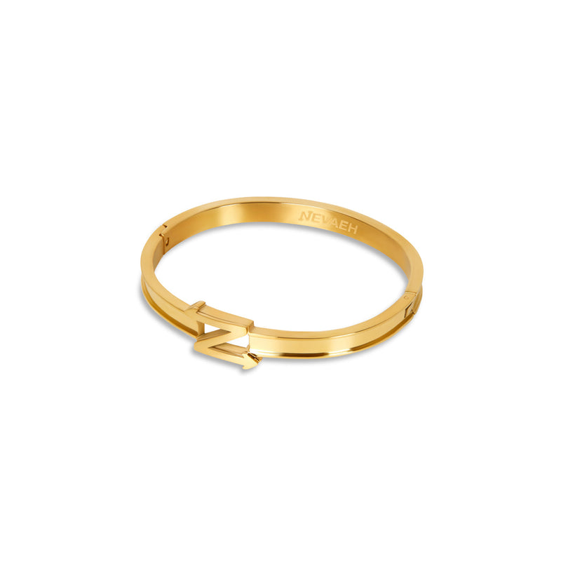 Nevaeh Customised Bangle 1 - Gold