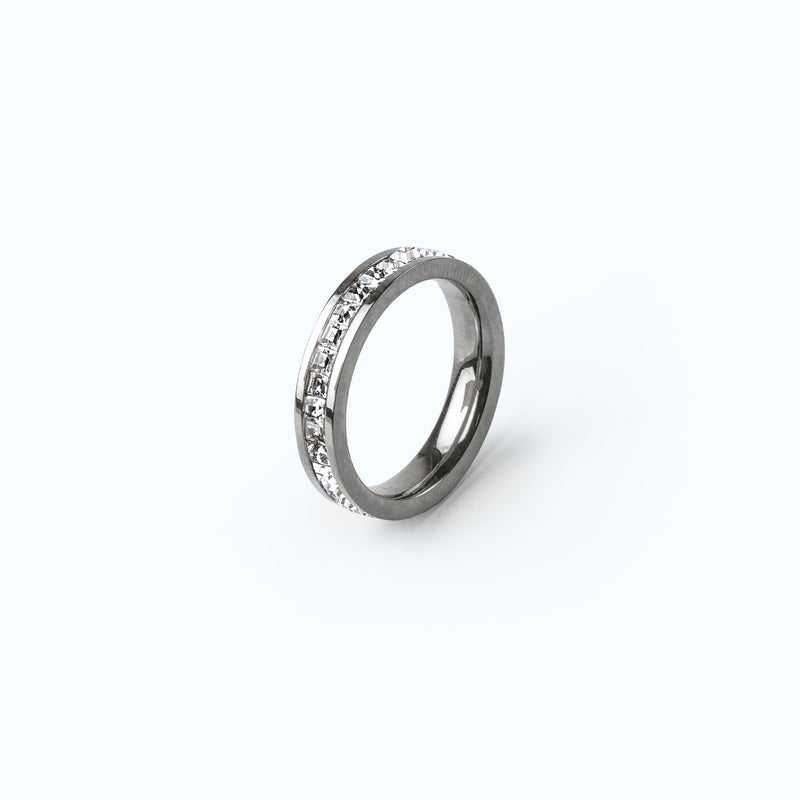 Monaco CZ Iced Ring - Silver