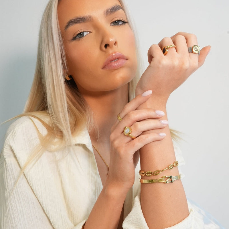 Nevaeh Customised Bangle 1 - Gold