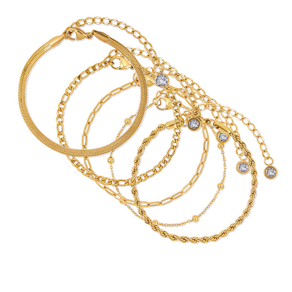 Essential Bracelet Stack 1 - Gold