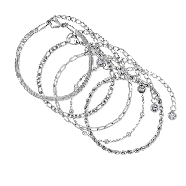 Essential Bracelet Stack 1 - Silver