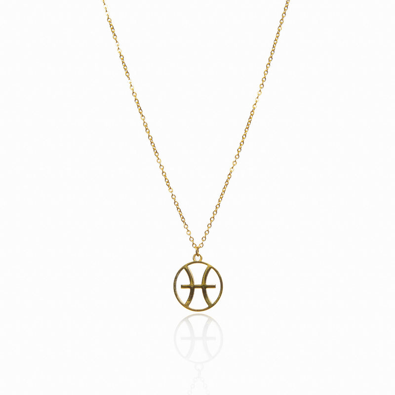 Star Sign Pendant Necklace - Gold