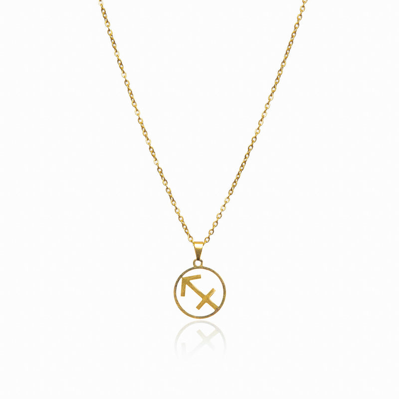 Star Sign Pendant Necklace - Gold
