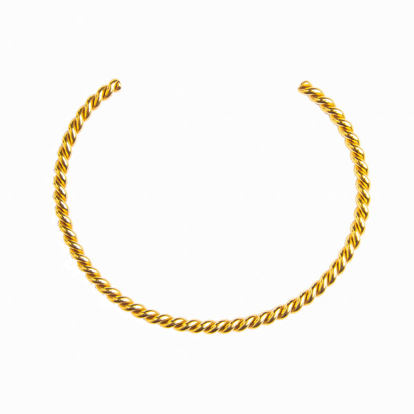 Spiral Bangle Bracelet - Gold