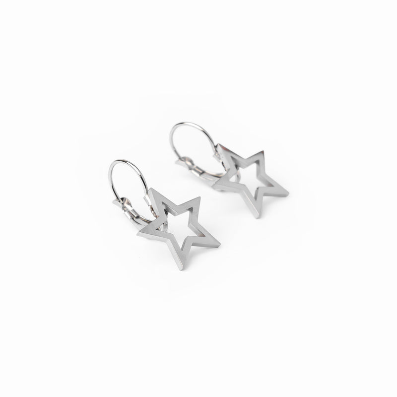 Star Earrings - Silver