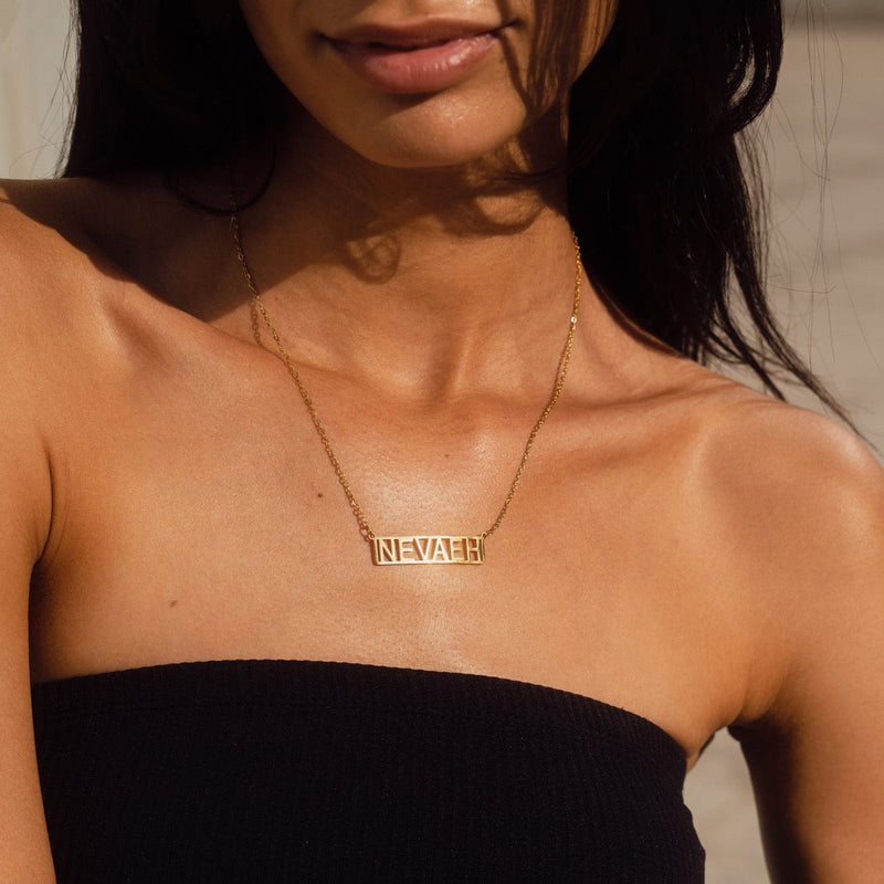 Customised Name Pendant Chain - (Font 6)