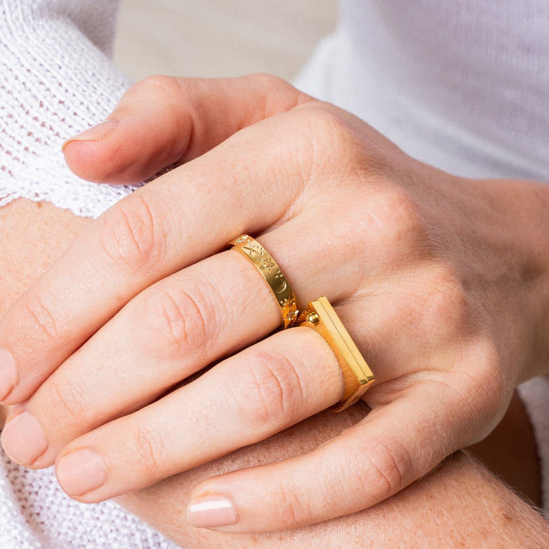 Ineos Stone Ring - Gold