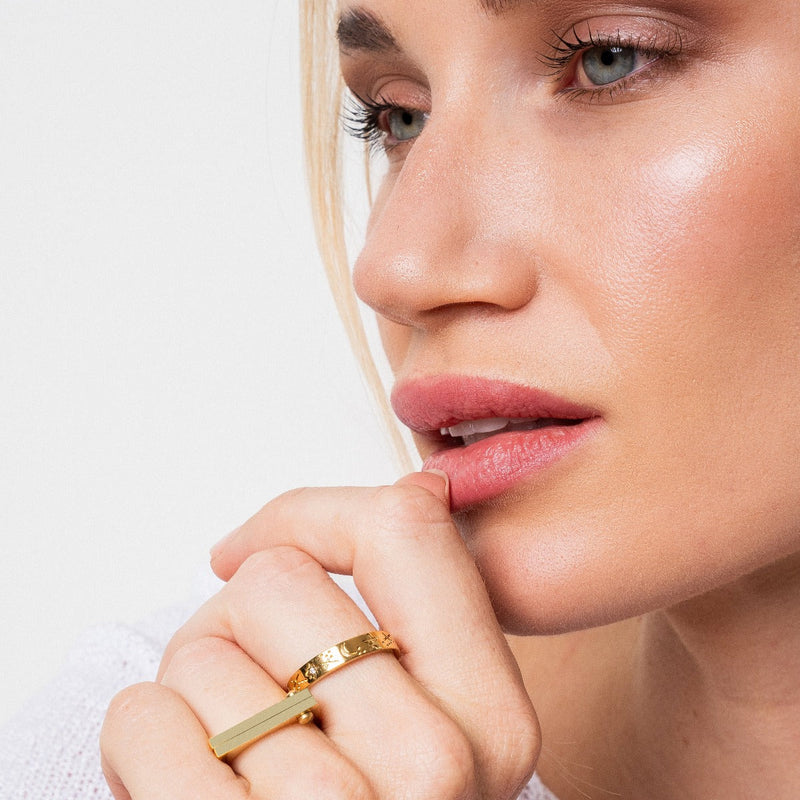 Ineos Stone Ring - Gold