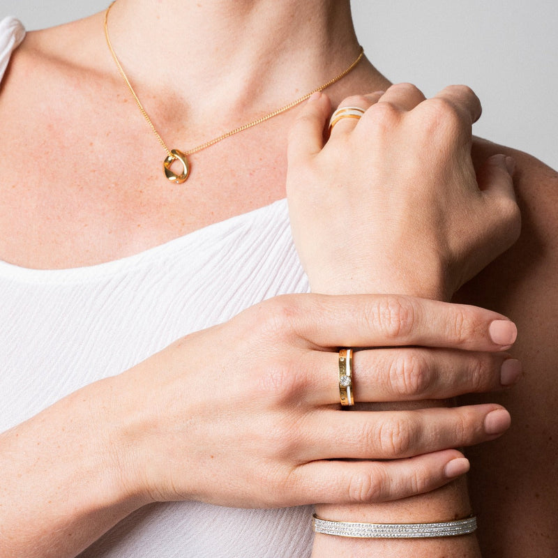 Pompeii Stone Ring - Gold