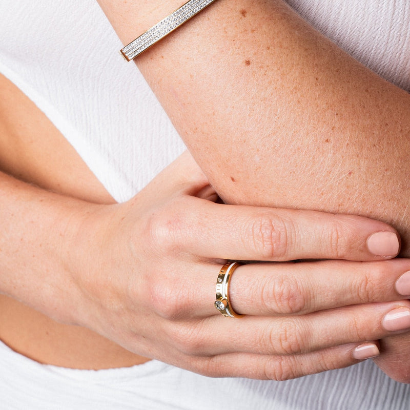 Pompeii Stone Ring - Gold