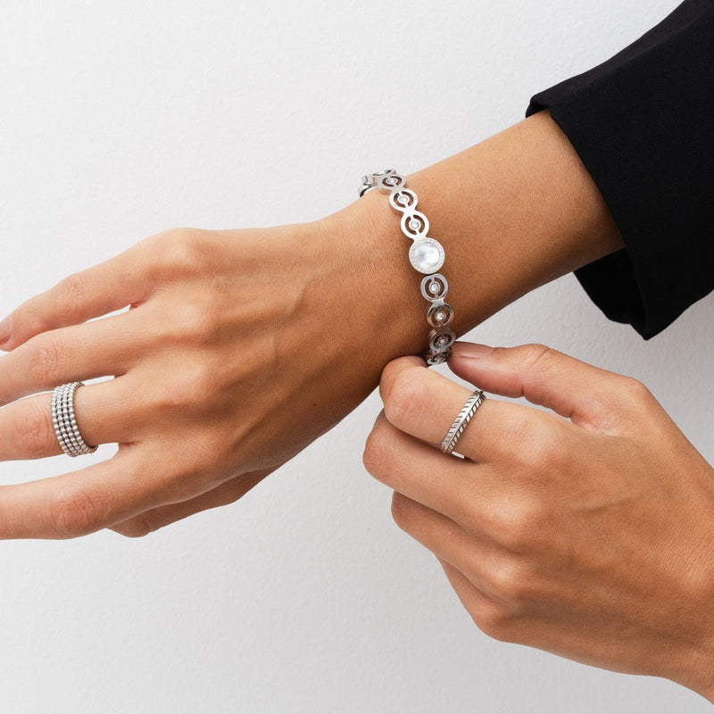 Woven Leaves Ring - Silver