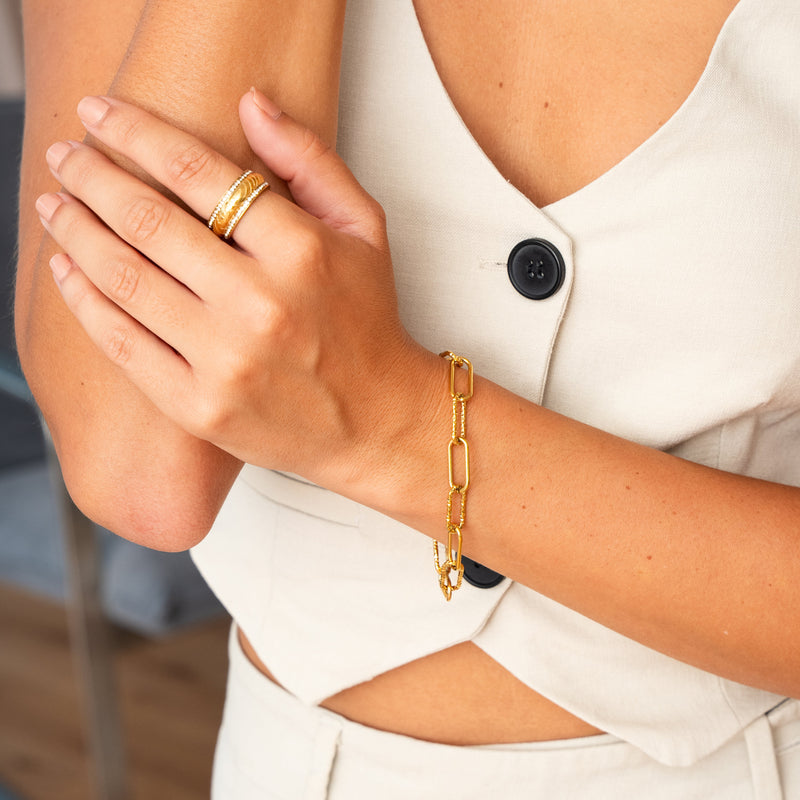 Paphos Luxe Stone Ring - Gold