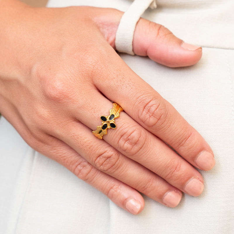 Blossom Adjustable Ring  - Gold