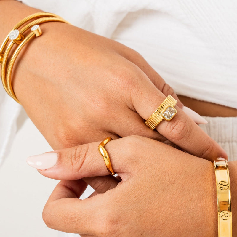 Savannah Ring- Gold/Sone