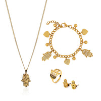 Hamsa Hand 4 Piece Full Set - Gold